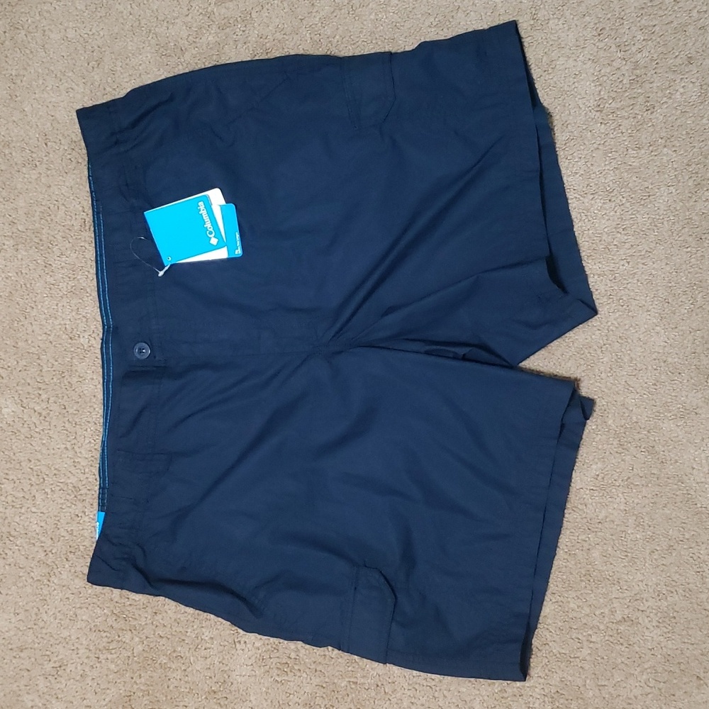 Columbia Men's Big Washed Out Cargo Shorts Navy Blue New NWT $55 Size 44